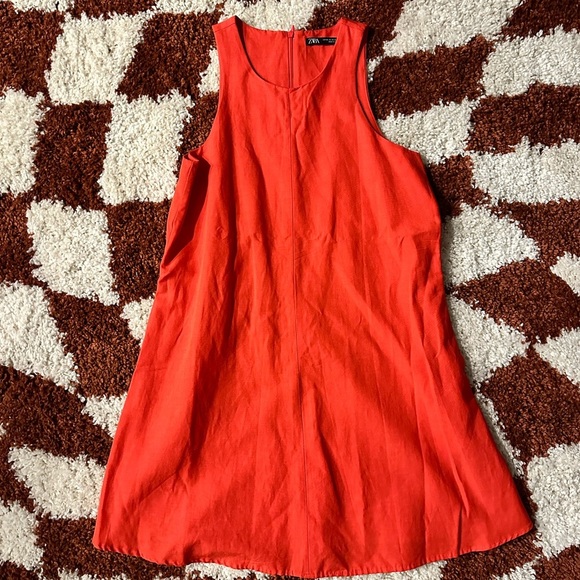 Zara Red Tailored Dress — Size XS - Picture 1 of 6